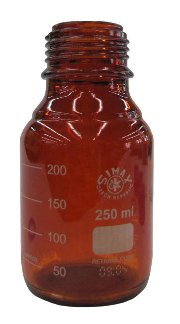 7127 - Glass Bottle 250ml Amber coated