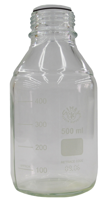 500ml Glass Bottle Coasted Clear with O-ring for RF2000 Gas Production Modules