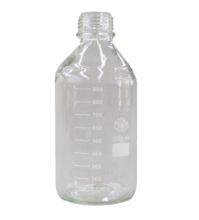 7057 1000ml Glass Bottle Coated Clear