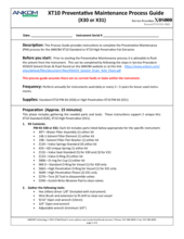 XT10 Preventative Maintenance Process Guide (X0S000)