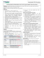 991.43 / 985.29 / 2001.03 Procedure (automated - TDF)