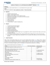 Isolation of Vitamin A, E, D, and Cholesterol by ANKOM FLEX (Method: VC R4)