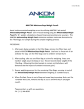 MoistureStop Weigh Pouch Instructions