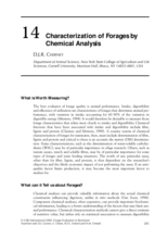 Characterization of Forages by Chemical Analysis Chapter 14 (Cherney, 2000)