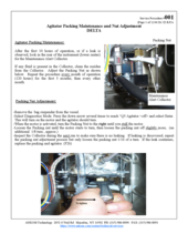 Agitator Packing Maintenance and Nut Adjustment (DES001)