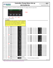 Controller Temp Menu Setup (DES015)
