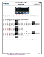Controller Menu Set-up (DS003)