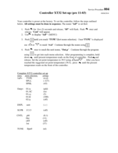 Controller XT32 Set-up (pre 11-03) (DS004)