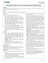 Neutral Detergent Fiber Method (A200)