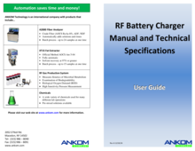 RF25 Battery Charger Manual and Technical Specifications