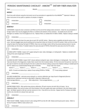 TDF Maintenance Checklist