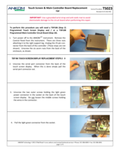 Touch Screen and Main Controller Board Replacement (TS023)