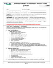 TDF Preventative Maintenance Process Guide (TS047)