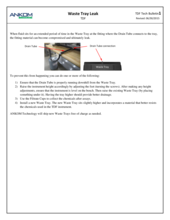 Tech Bulletin - TDF - Waste Tray Leak